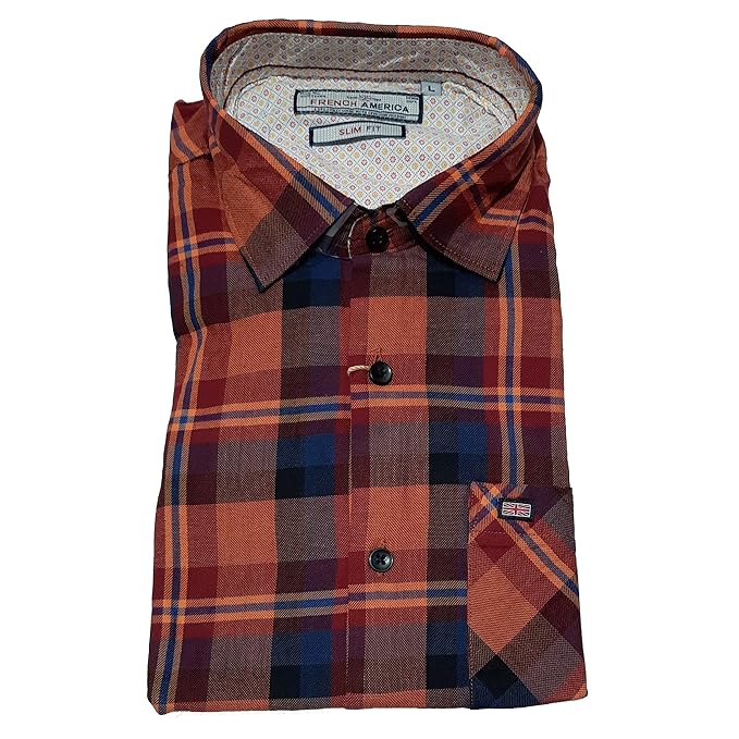 Buy Men's Checkered Slim Fit Casual Shirt Full Sleeve at Amazon.in