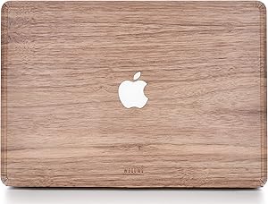 WOODWE Real Wood MacBook Skin for Mac Pro 15 inch Non Retina Display | with CD Drive; Model: A1286; Late 2008 – Mid 2012 | Natural Walnut | TOP ONLY