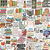 200PCS Book Stickers for Kindle, Bookish Stickers, Booktok Reading Stickers for Water Bottles Laptop Phone Accessories, Vinyl