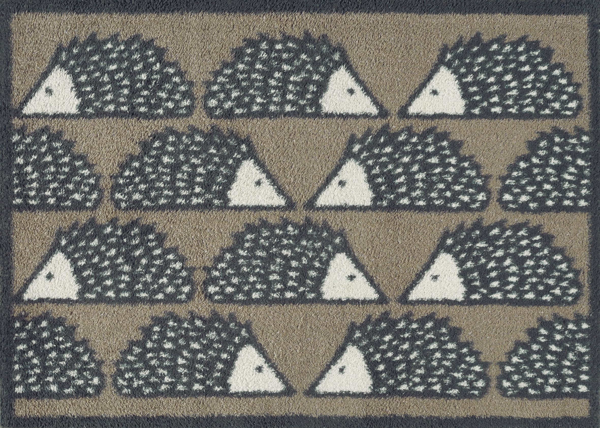 Turtle Mat Spike Hedgehog - Brown Scion Collection - Highly absorbent Indoor barrier mat with Multi-Grip backing 60x85cm