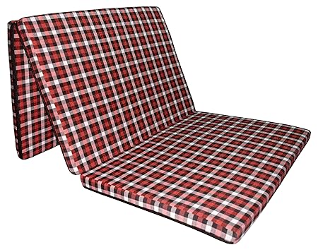 Sleepinns Three Fold Single Bed Size 2.2 Inches Epe Foam (72 X 35 X 2.2, Checkered)