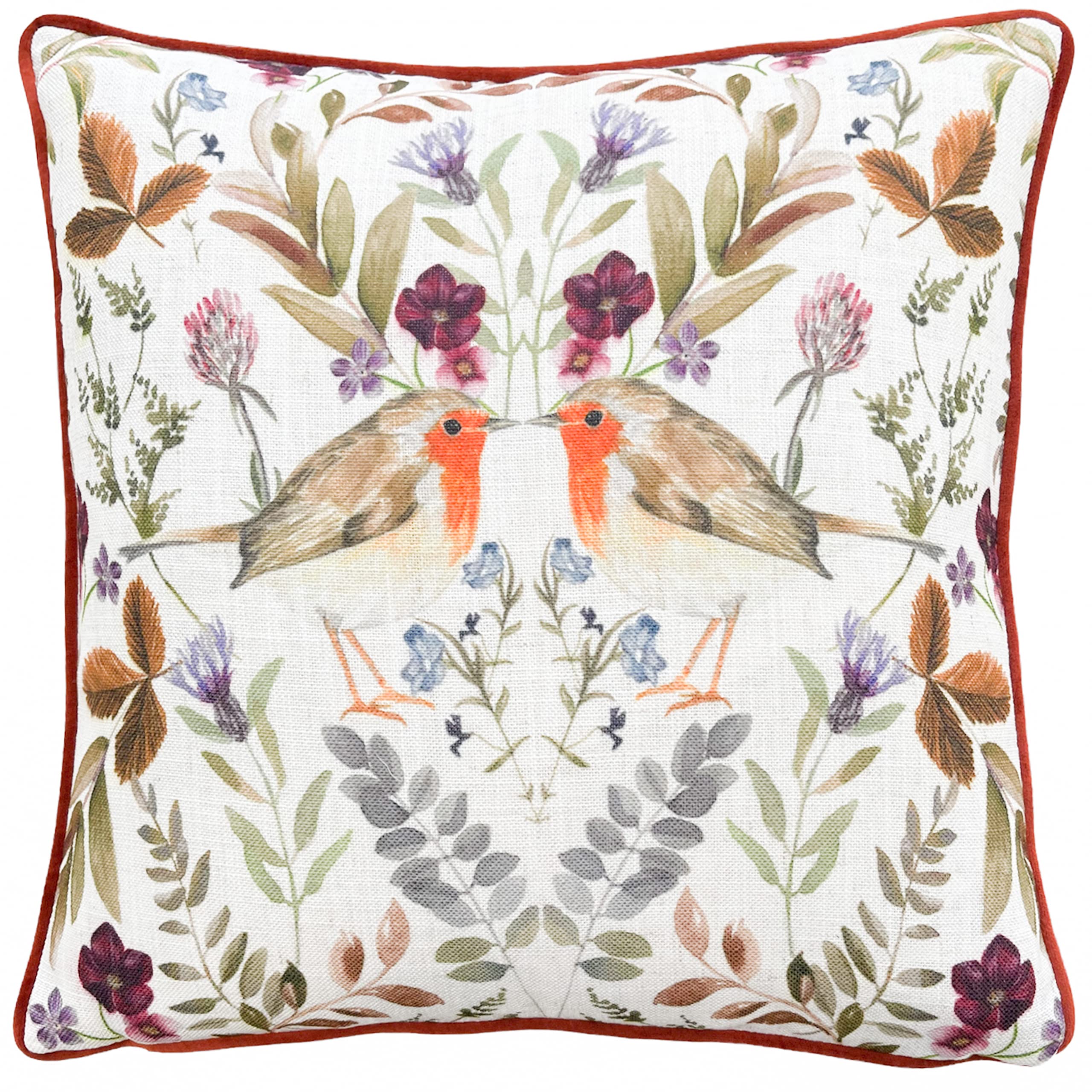Evans Lichfield Mirrored Robin Cushion Cover, Sunset