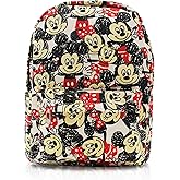 Mickey Minnie Canvas Backpack Casual Daypack with 15 in Laptop Storage Compartment
