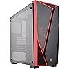 Corsair Carbide SPEC-04 Case da Gaming, Mid-Tower ATX, Finestra Laterale Vetro Temperato, Nero/Rosso