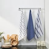 Penguin Home Set of 3 100% Cotton Kitchen Towels 50x70 cm White Blue view 3