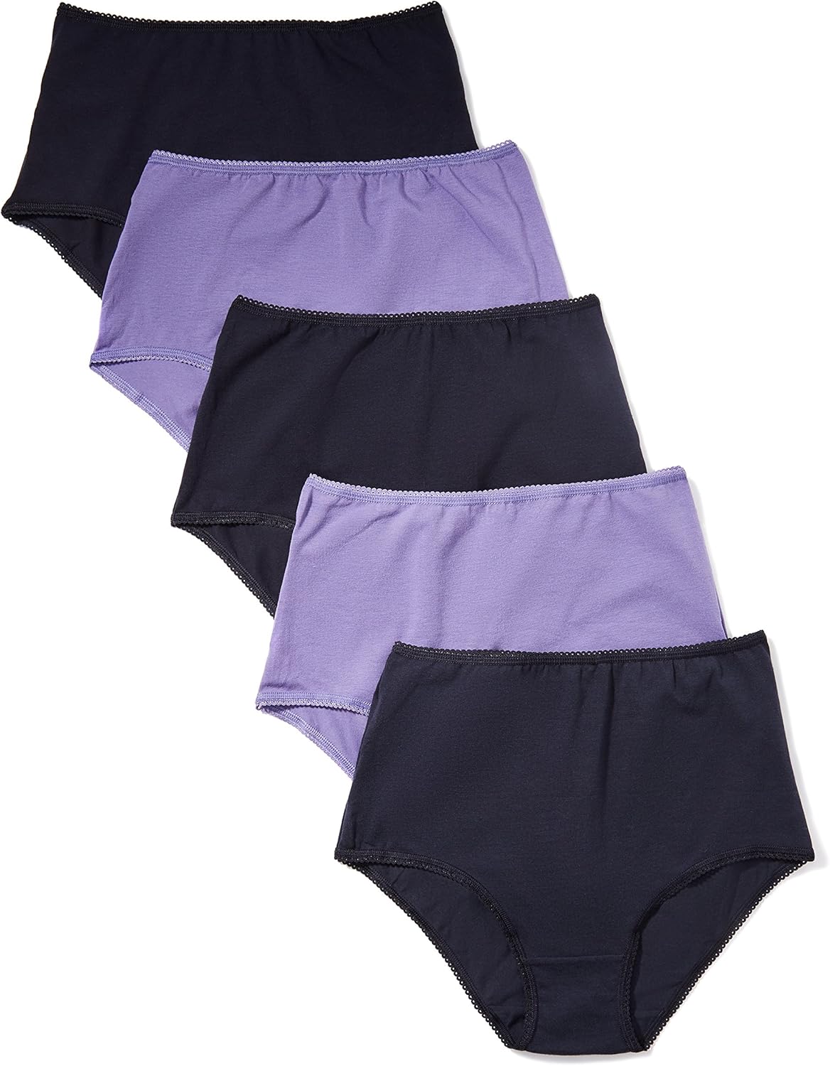 Produktbild Iris & Lilly: Taillen-Slip, 5er-Set 3 x navy, 2 x violett Größen XS-3XL Foto