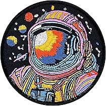 Rainbow Planet Patch Iron On Sew On NASA Space Star Embroidered Badge Applique E - Foto 7