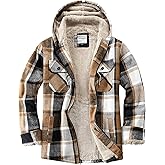 WINDFIT Women's Full Zip Fleece Flannel Jacket Plaid Sherpa Lined Jacket for Women