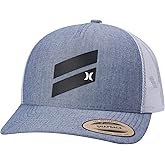 Hurley Men's Trucker Hat - Lightweight Breathable Poly Mesh Back Curved Bill Baseball Cap with Adjustable Snap Closure