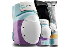 SKATEWIZ Skating Protective Gear Adult Knee Pads, Elbow Pads and Wrist Guards for Adults [6pc] - Shield - Roller Skates, Inline, Skateboard - Designed in Germany