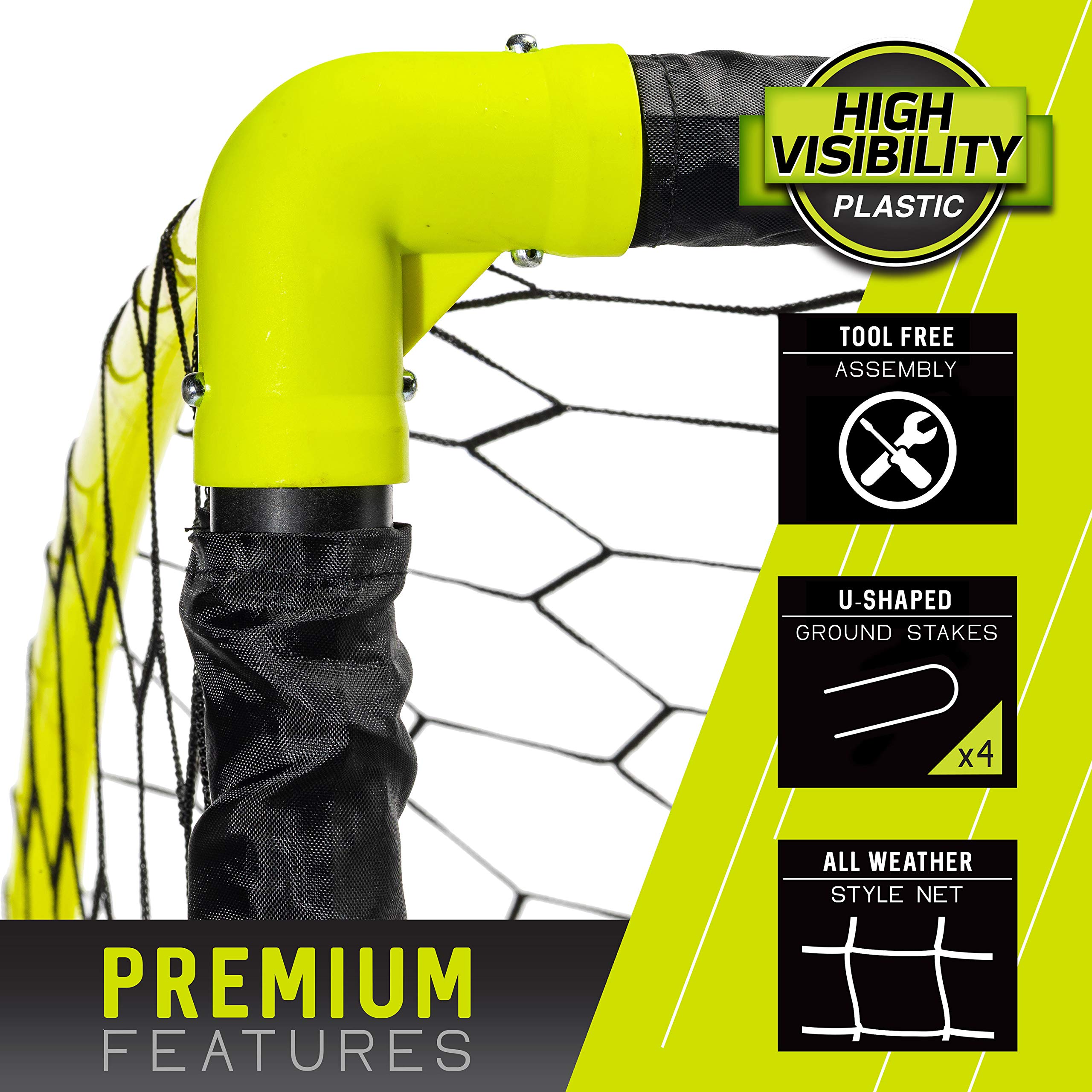 Franklin Sports Blackhawk Insta-Set Portable Soccer Goal - 6' x 4'