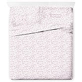 Jay Franco Kids Sheet Set with Fitted, Flat Sheets & Pillow Cover - Ultra-Soft Bedding with Pillowcase for Room Decor, Pink - Strawberry Shortcake, 4 Piece Full