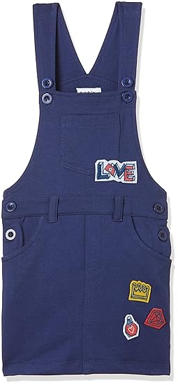 Baby Girls Regular Fit Cotton Dungaree