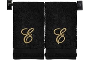 CUSTOM LUXURY TOWELS Monogrammed Hand Towels - Set of 2 - Genuine Turkish Hand Towels - Choose Any Letter - Choose Towel and Thread Color - Embroidered Script Monogram - Personalized Towels - Monogrammed Towels