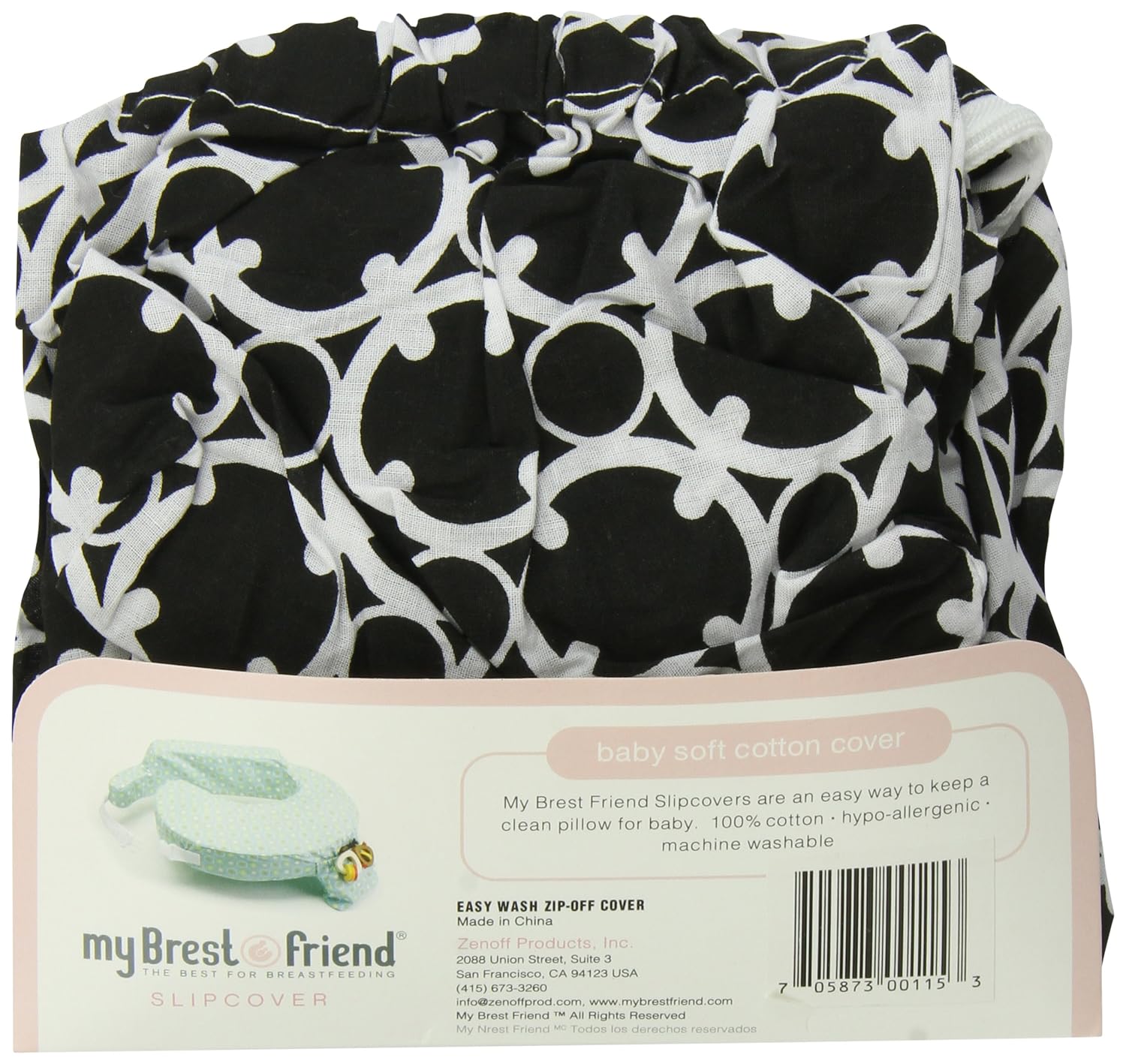 Zenoff Products My Brest Friend Marina Slipcover Black and White Marina