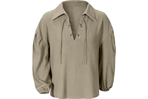 AITIPOO Kids Medieval Viking Pirate Renaissance Retro Costume Shirt for Boys Halloween Party Cosplay 3-12 Years