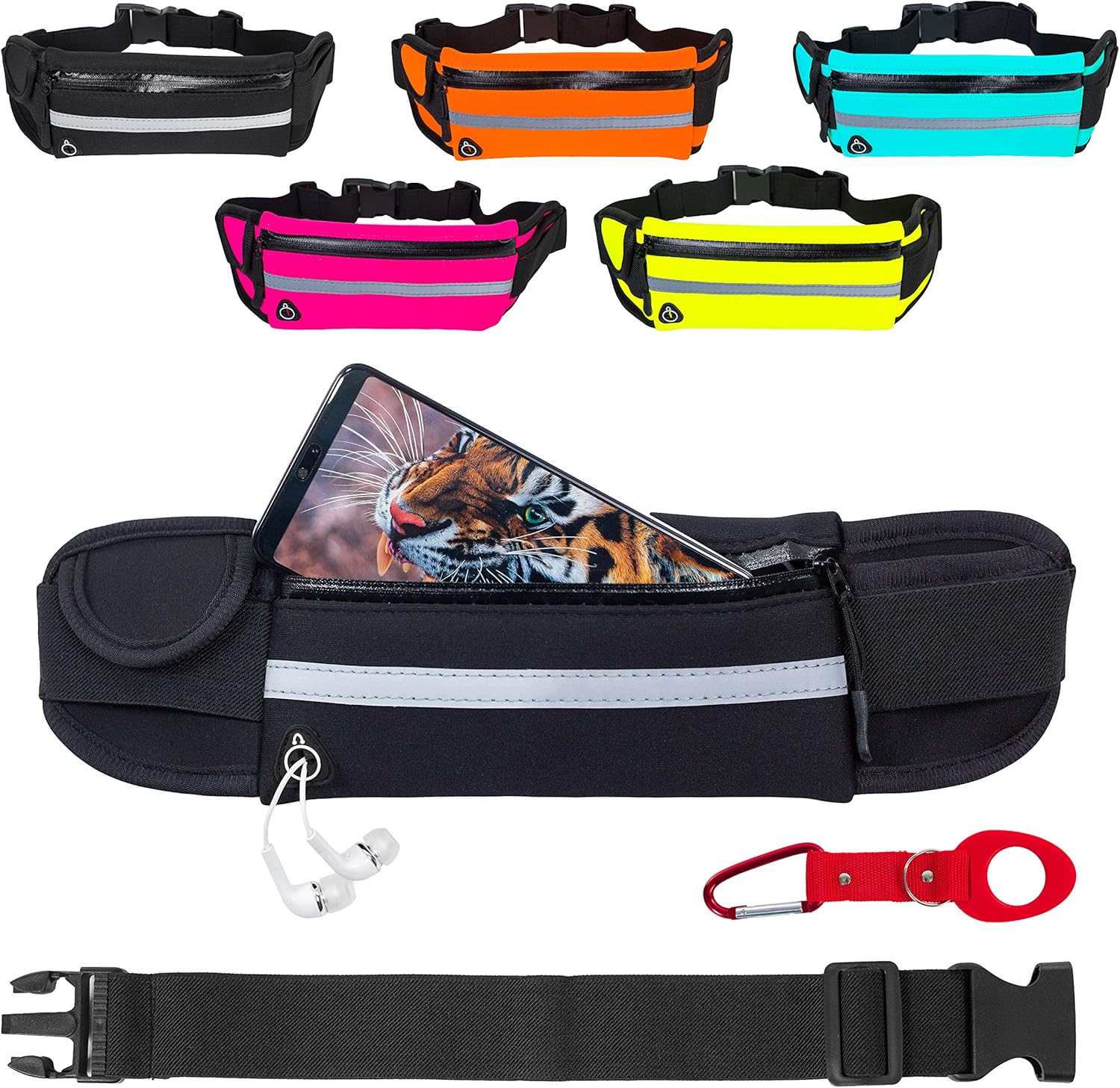 Jartenox Running Belt Bag +Extension Waterproof Bag Fanny Pack Waist