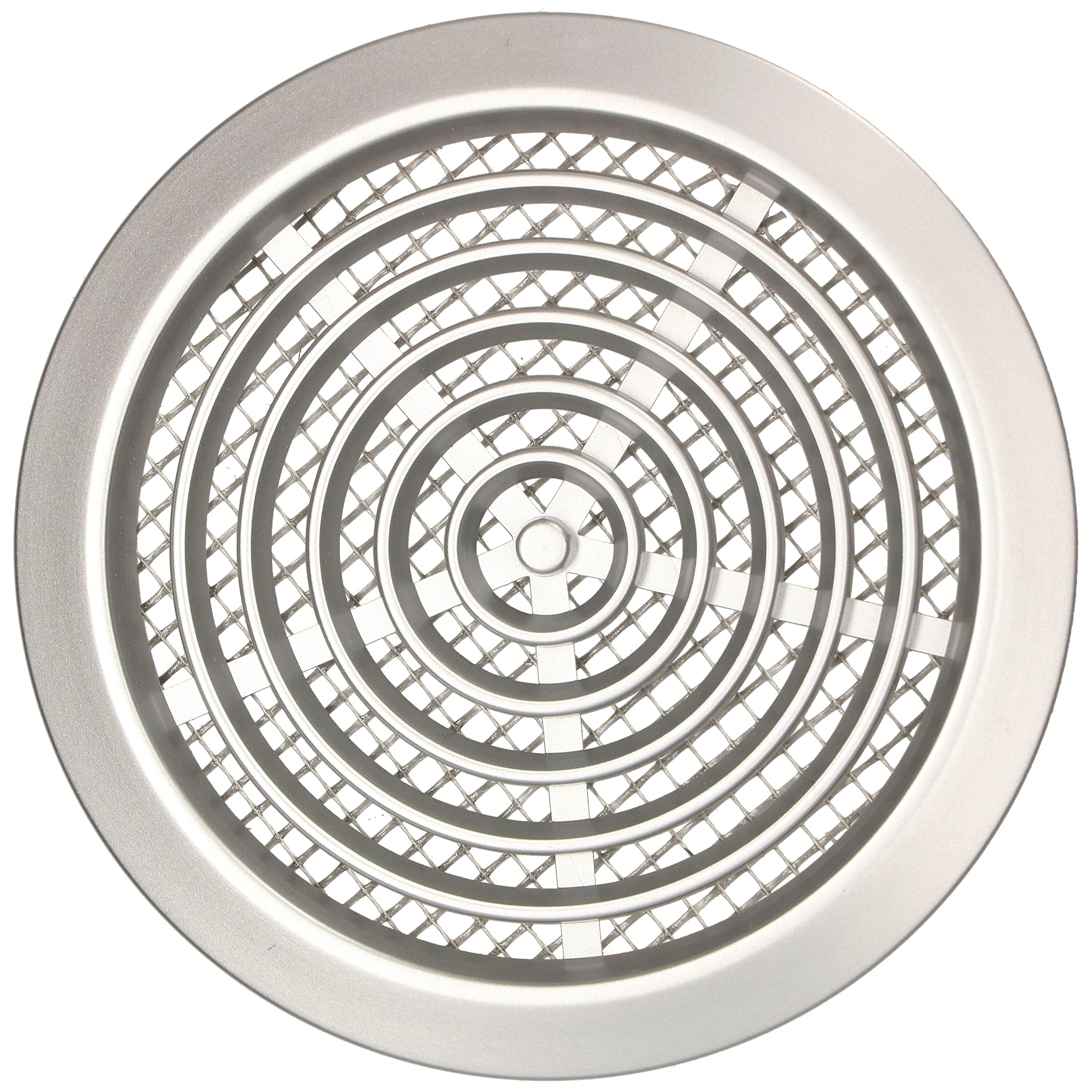 KOTARBAU® Ventilation Grille Colour Round Diameter Size Name with Insect Screen (80 mm, Silver Satin)