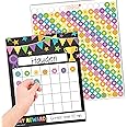 Sticker Chart for Kids Behavior at Home & Classroom - 25 Reward Chart for Kids Incentives, Gold Star Sticker Sheets, Chalkboard Theme Incentive Charts for Classroom Must Haves
