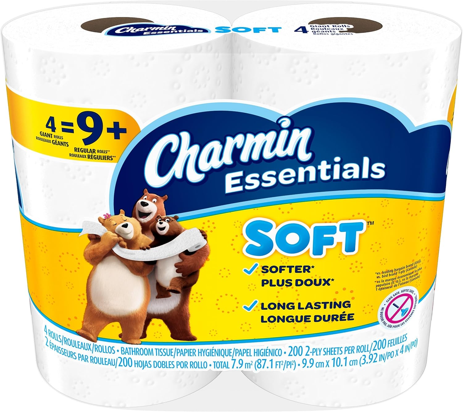 Procter & Gamble 96798 4 Giant Rolls Charmin Essentials Soft Bath Tissue: Health & Personal Care