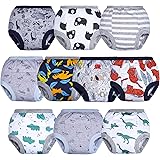 BIG ELEPHANT Toddler Potty Training Pants- 100% Cotton Unisex Baby Pee Underpants 10-pack, 12M-4T