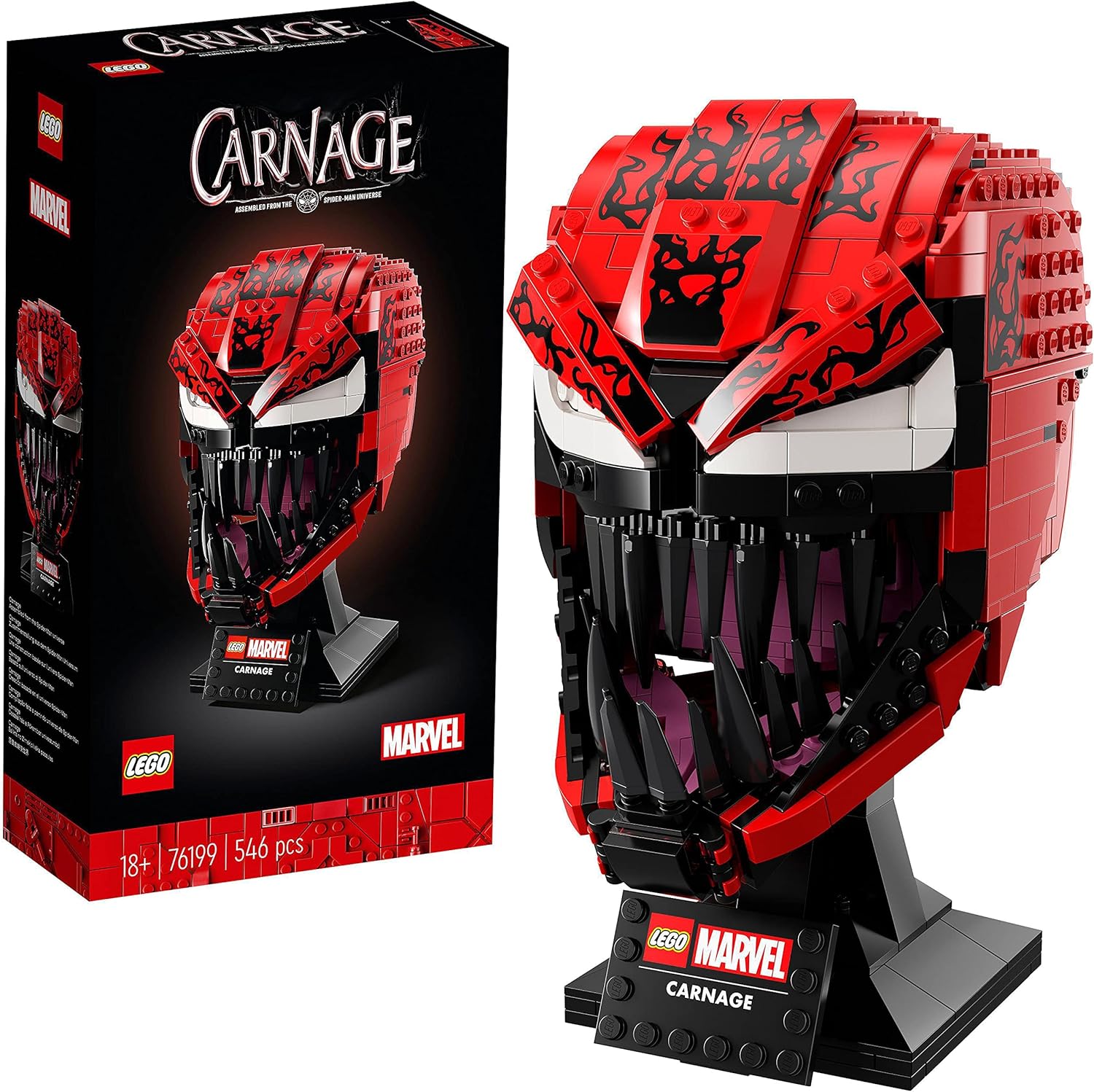 LEGO 76199 Marvel SpiderMan Carnage Mask Building Set for Adults