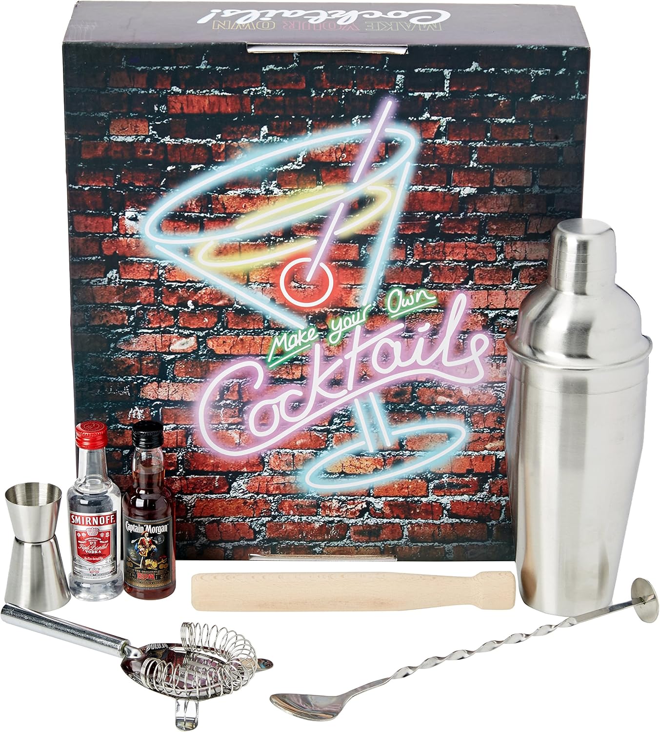 Creative7 Make Your Own Cocktails Kit Gift Box with 50ml Smirnoff