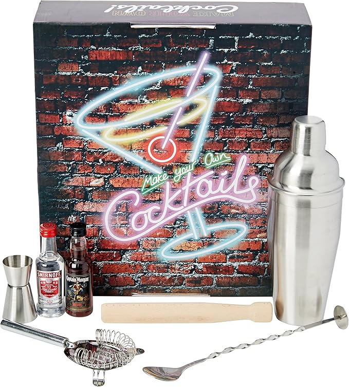 Creative7 Make Your Own Cocktails Kit Gift Box with 50ml Smirnoff