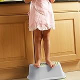 Straame Sturdy Step Stool 2 Pack Green White Non-Slip Kids Toilet Booster view 3
