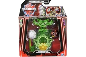 Bakugan Starter 3-Pack, Special Attack Nillious, Titanium Dragonoid, Bruiser, Customizable Spinning Action Figures and Trading Cards, Kids Toys for Boys and Girls 6 and up