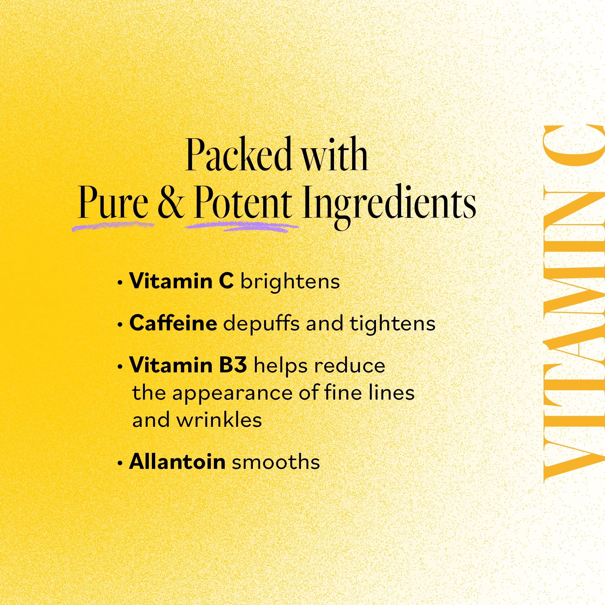 Derma E Vitamin C Bright Eyes Hydro Gel Under Eye Patches for Dark Circles (60 Ct, 30 Pairs) Allantoin, Caffeine & Vitamin B3, Collagen Eye Patches for Fine Lines, Wrinkles, Dark Circles & Puffy Eyes
