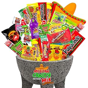 Mexican Candy Mix Assortment Snack (40 Count) Dulces Mexicanos Variety Of Best Sellers Spicy, Sweet, and Sour Bulk candies, Includes Luca Candy, Pelon, Pulparindo, Rellerindo, by JVR TRADE