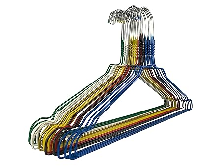 100 Metallkleiderbügel RSR Hangers Drahtbügel Kleiderbügel Hosenbügel Blusenbügel Hemdenbügel Bunt gemischt
