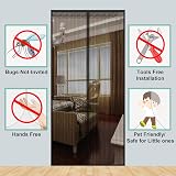 JOREAL 80x200cm Magnetic Fly Screen Door, Anti Mosquito Polyester Mesh with Lace view 2