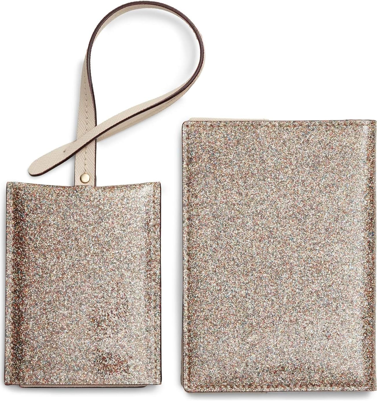 kate spade glitter luggage tag