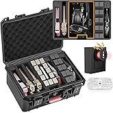 Kinghardcase TSA Gun Cases for Handguns with Burglar Alarm Security, Holds Multiple 5 Pistol Case with 22 Mags, Pre-cut Heavy Duty Waterproof Gun Case, TSA Approved Firearm Travel Case