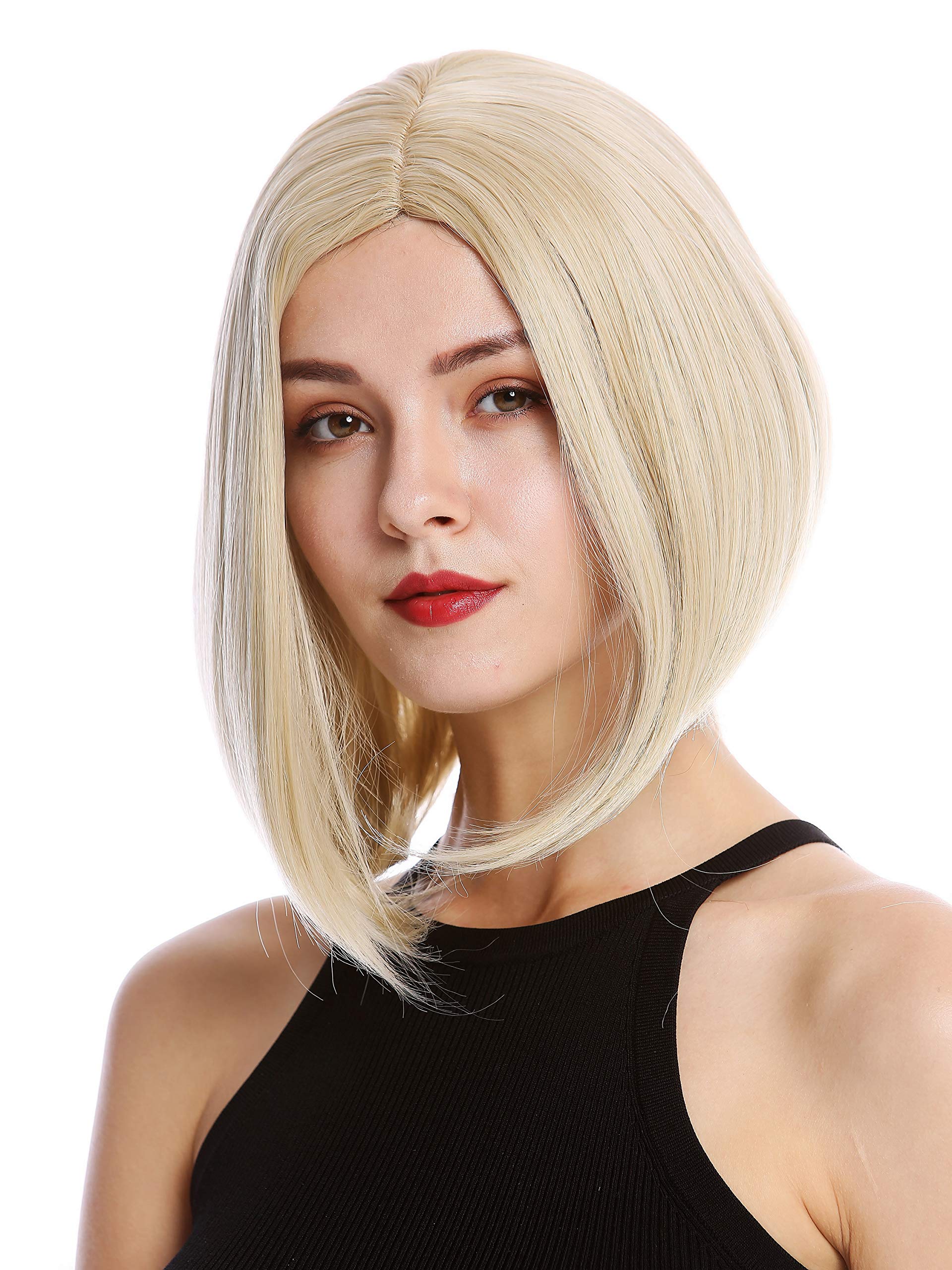 WIG ME UP - YZF-4370-24B/613 Lady Quality Wig Cosplay short shoulder length Bob Longbob straight middle parting goldblond platinum mix