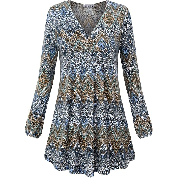 MOQIVGI Women's Cowl Neck Tunic Top - Long Sleeve, Asymmetrical Hem, With Pockets - View #6