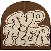 Supaico Men Women Y2K Beanies Gothic Graphic Knitted Hat Winter Warm Beanies Casual Outdoor Skull Cap