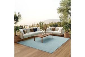 Nourison Home Positano 8' x 10' Aqua Fabric Modern Area Rug (8' x 10')