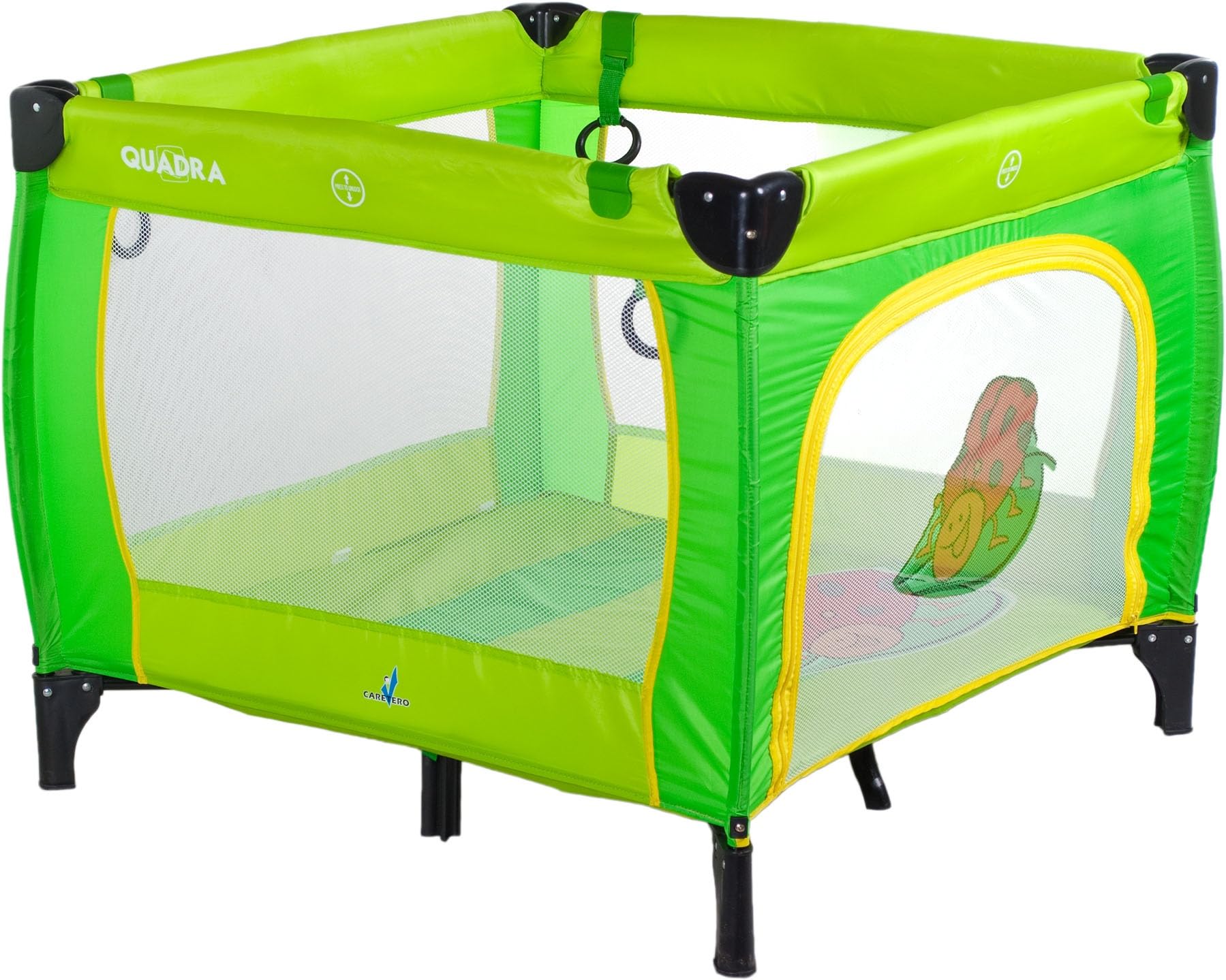 Caretero Folding Playpen with Mattress, Green