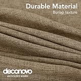 Deconovo Rectangular Tablecloth 51x110in Wipeable Taupe Faux Linen view 5