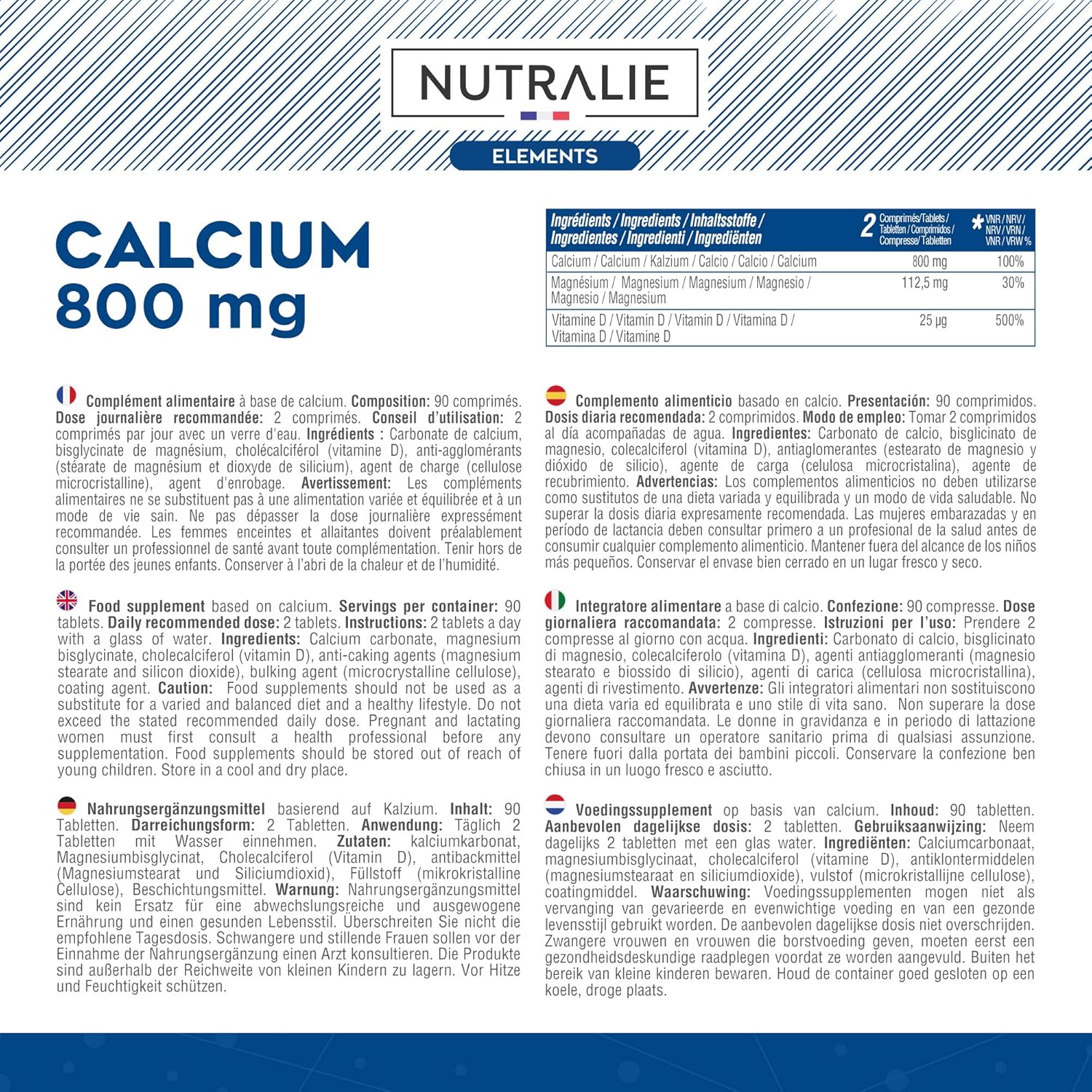 Calcium Magnesium Vitamin D, 800mg Calcium Carbonate, CalciumSupplement with Magnesium and Cholecalciferol - Image 3