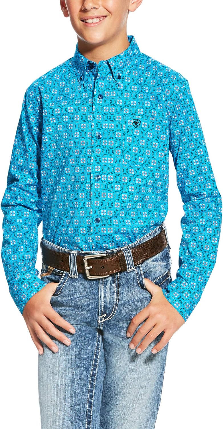 ARIAT Kids' Little Classic Fit Long Sleeve Button Down
