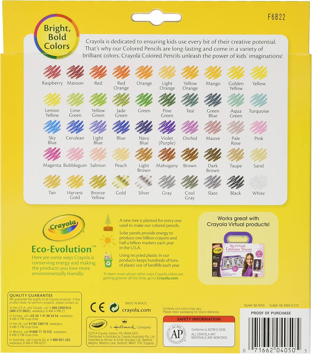 Crayola 50ct Long Colored Pencils (68-4050) Pack of 2: Toys & Games