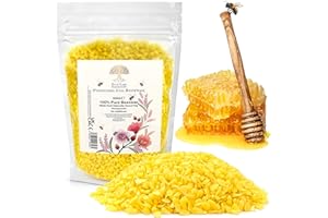 ECO-LUX ESSENTIALS Beeswax Pellets 1.1LB 100% Pure and Natural Triple Filtered for Skin, Face, Body and Hair Care DIY Creams, Lotions, Lip Balm and Soap Making Candles (Yellow)