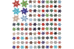 Silkfly 120 Pcs Christmas Dog Collar Flowers Bulk Christmas Pet Flower Collar Bow Ties Holiday Pet Accessories Charms Slide Attachment for Small Medium Large Dog Cat Puppy Bow Grooming Supply