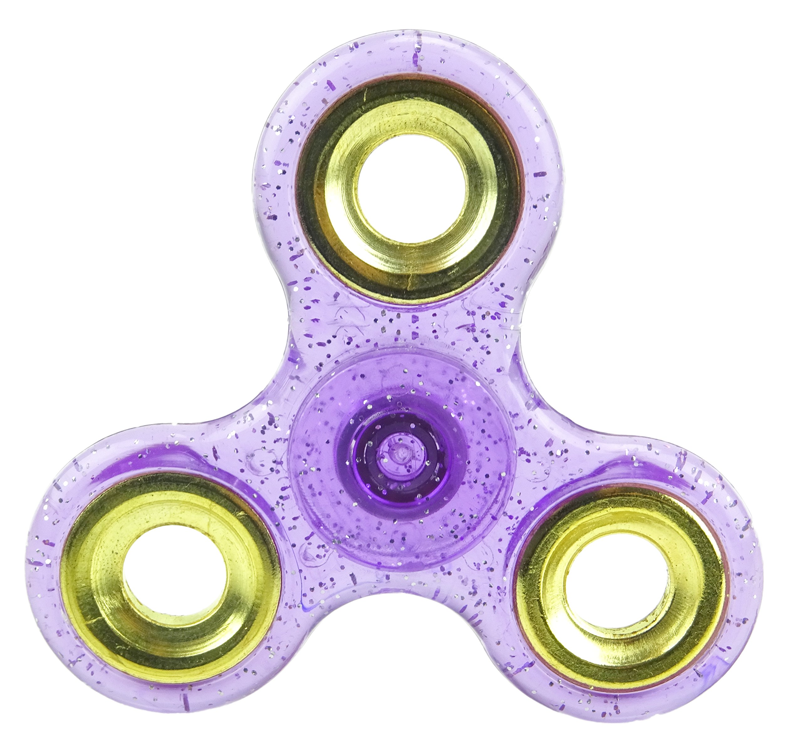 Toyland® Glitter Hand Spinner - Stress and Anxiety Relief - Assorted Colours (Purple)