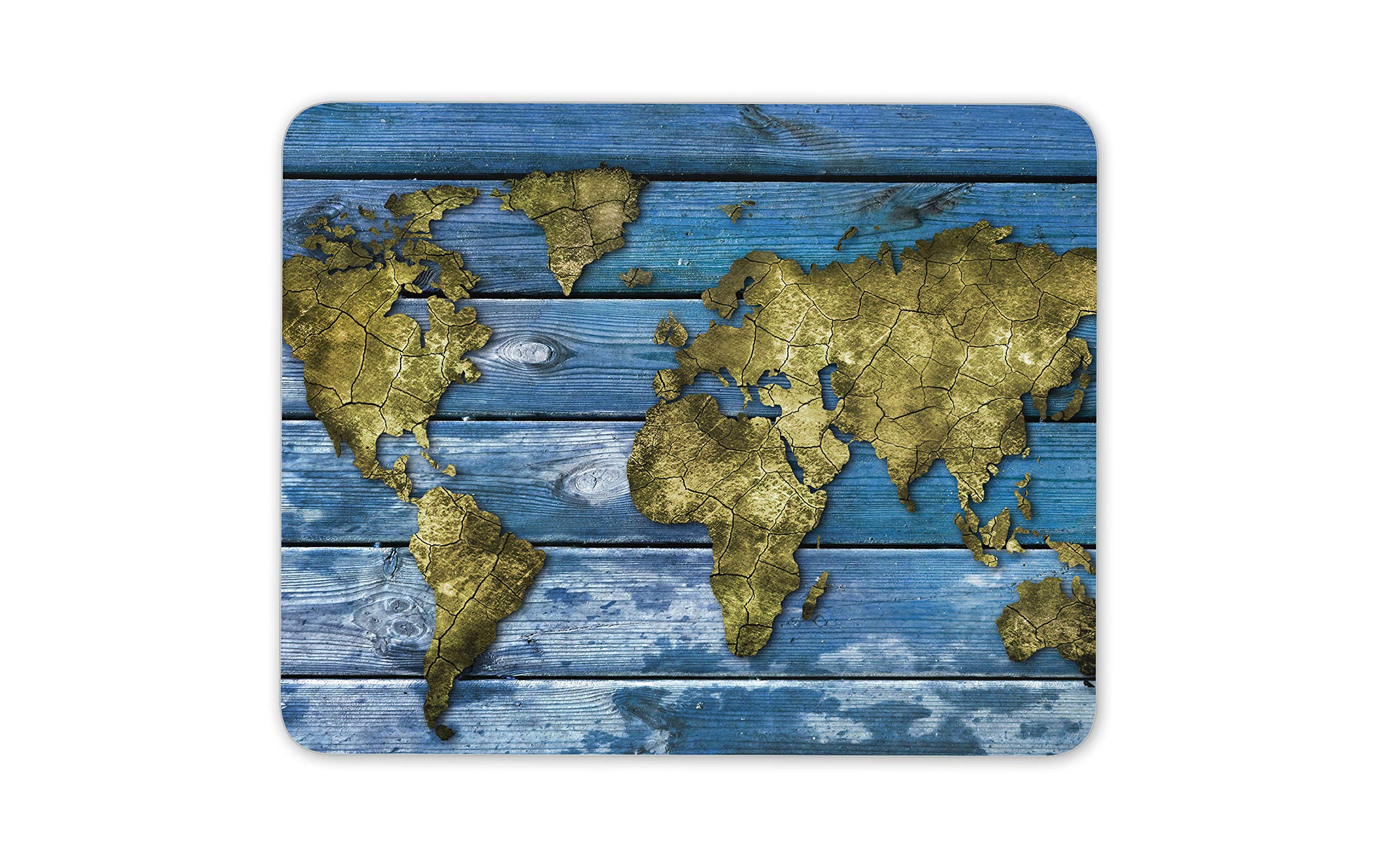 Destination Vinyl Ltd World Map Jigsaw Mouse Mat Pad - Travel Puzzle Geography Computer #15242