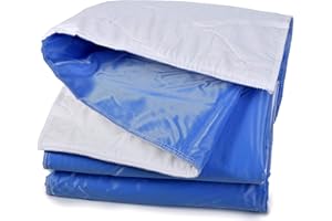 Masirs Mattress Pad Sheet Protector - Soft Quilted Cotton with Waterproof Layer to Protect Your Mattress & Keep Sheets & Linen Dry. Superior Alternative to Disposable Mattress Pads. (34 x 52 Inches)